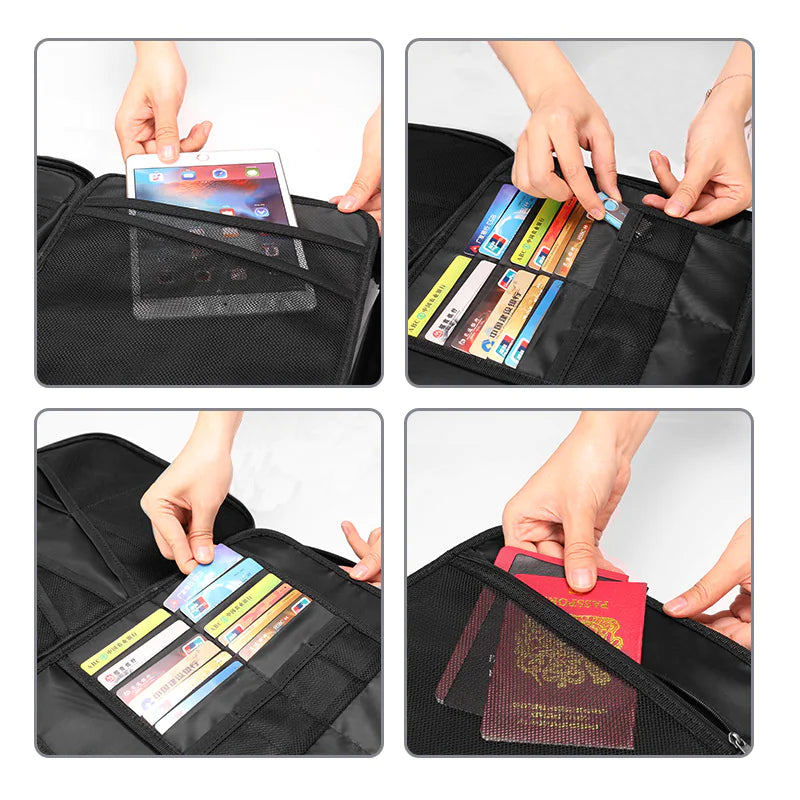 SafeGuard Fireproof Document Organizer — open showing pockets